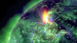 mothernaturenetwork:  Earth braces for biggest space solar storm in 5 yearsThe space weather storm is hurtling toward Earth, threatening to disrupt power grids, GPS systems, satellites and airline flights. The brunt of the storm is expected to strike