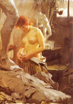 cavetocanvas:  Anders Zorn, I Wikstroms Atelje, 1889 