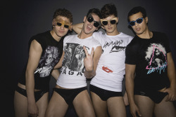 alphamales:  Hot guys wearing Lady Gaga T-shirts……. I approve!
