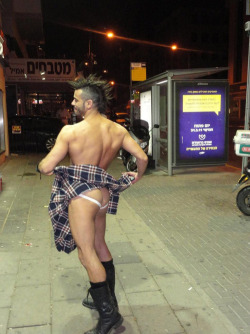 Mohawk, kilt, jockstrap and boots &hellip; there&rsquo;s a whole lot goin&rsquo; on here! [#jockstrap #kilt #teamgay #gayporn #gay #butt #ass]