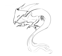 A SALAMANDER&hellip;thing. I&rsquo;m not really sure what to call it? I imagine with that mouth shape they&rsquo;re sort of like pelicans. Only when they open their mouths PILLARS OF FIRE shoot out. I&rsquo;m also thinking they swim around in lava and