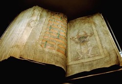 momentsforeverfaded:  The Codex Gigas (English: Giant Book) is the largest extant medieval manuscript in the world.  It is also known as the Devil’s Bible because of a large illustration of the devil on the inside and the legend surrounding