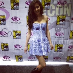 Gallifreyan corset dress! #WonderCon (Taken with Instagram at WonderCon at The Anaheim Convention Center)