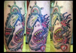 alexcandelatattoos:  This is what will happen if you go fishing in the deep red sea 