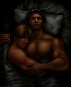 yaoi4nerds:  Chris and Leon from Resident Evil drawn by veresk001