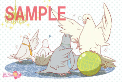 ahtn:  Postcards that come with the Hatoful Boyfriend Drama CD. Or at least that’s what I’m guessing. 
