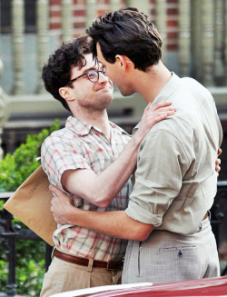 hickshit:  Daniel Radcliffe on the set of Kill Your Darlings. 