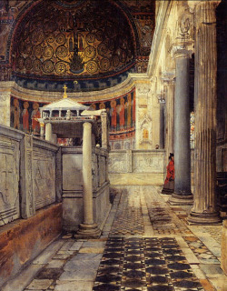 Sir Lawrence Alma-Tadema, Interior of the Church of San Clemente, Rome, 1863