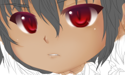 Commission progress, forcing this motivation into myself&hellip; FFFUUU Also for some reason I don&rsquo;t want flat white teeth anymore, I want to give them depth! Will take a lot of practice I guess!  Also orz;;; ignore the white around the eyes, I