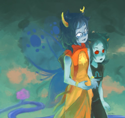 aoicocare:  because im bored and nope i dont want to do my assignments so yeahh aranea and terezi! 