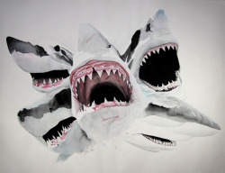 corbettsparks:  Sharks 2012 watercolor  non solo fiori, bensì petali carnivori