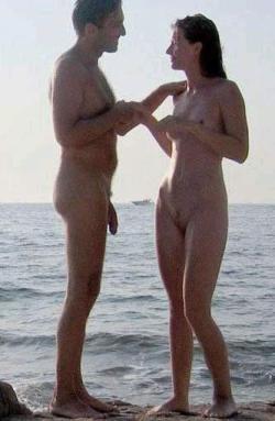 nudistlifestyle:  Nudist couple for Tatataprincess !  darling can&rsquo;t we stay like this forever?
