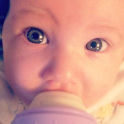 Grayson #baby #nephew #adorable #cute #tiny #eyes #pure #iphoneography #follow #like #ig #instagram  (Taken with instagram)