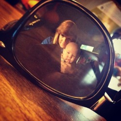 #reflection #cute #adorable #nephew #baby #spring #sunglasses #shades #iphoneography #follow #like #ig #instagram #girl  (Taken with instagram)