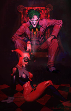 dcplanet:  Joker and Harley. Illustration by thesilvabrothers DeviantART / Website 