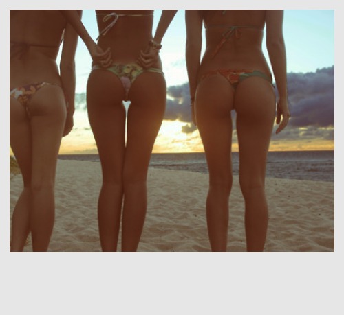 Hot girls ass in bikini bottoms