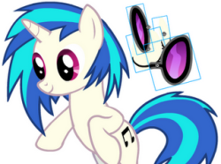 fisherpon:   It looks like the decompiled version of Vinyl Scratch’s flash file comes complete with eyes; Magenta eyes to be exact.  I don’t think we can technically canonize this just yet, but to the artists working on the Royal Wedding wedding