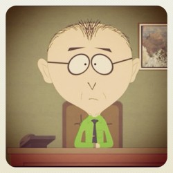 comedycentral:  “Oh, well uh — we think that bullying is bad!” - Mr. Mackey #southpark (Taken with instagram) 