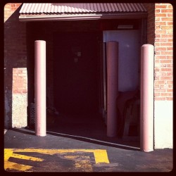 The way in. #awning #doorway #work #dark (Taken with instagram)