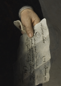  Rembrandt van Rijn (1606-1669), Portrait of Marten Looten (detail), c. 1632. 