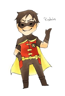mirabel-chan:  I had these as well so I coloured them :3 I have to say, Dick’s colour scheme is the best. Wally’s, on the other hand…. Yeah dude, it’s terrible :D Young Avengers chibies Batfamily part 1 Birds of prey 