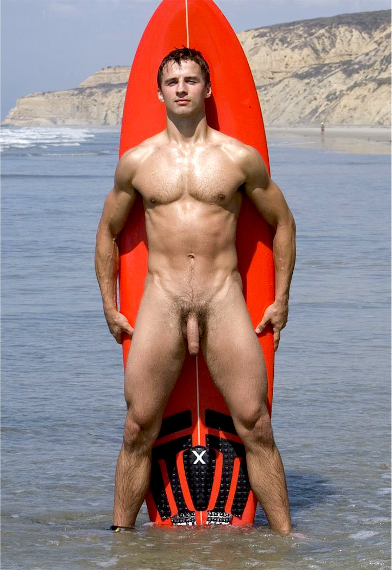 Beautiful nude surfer boys