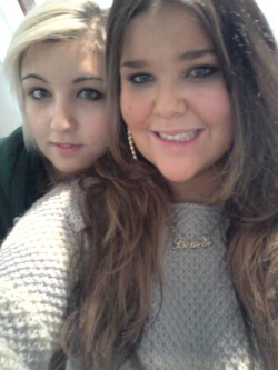 random pic i found of my sister and i from christmas time :3