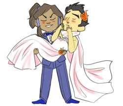 cocokat:  a-necessary-fiction:  jasjuliet:  cocokat:  After Amon was brought to justice and peace returned to Repubic City, Korra decided to not be so tsundere and got married to Mako. They retired to Korra’s home in the Southern Water Tribe where Mako