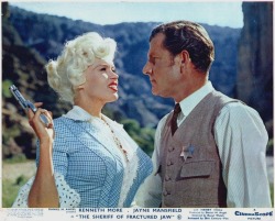 The Sheriff Of Fractured Jaw (1958), starring Kenneth More and Jayne Mansfield.