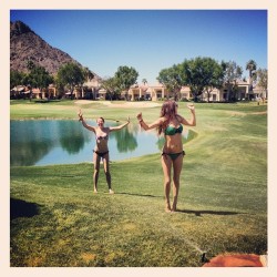 We took the dance party to the golf course. (Taken with instagram)