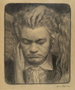 amare-habeo:  Ludovic Alleaume (1859-1941) The Portrait of Ludwig Van Beethoven, N/D  Galerie Alexis Bordes, Paris, France 