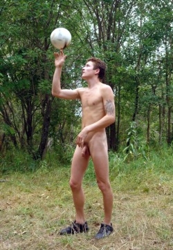 Naked footballers