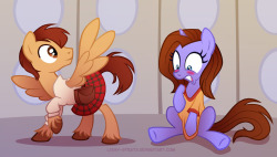 lissy-strata:  Because consistency’s for squares!Actually, I decided that the My Little Whoniverse needed more variety. So I’ve scrapped my previous logic of Earth People = Earth Ponies and will be re-designing a few characters.Here, Jamie reacts