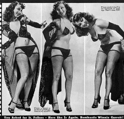 You Asked for It, Fellers &ndash; Here She Is Again!.. Bombastic Winnie Garrett appears in another pictorial page from an unidentified 50&rsquo;s-era Men&rsquo;s magazine..