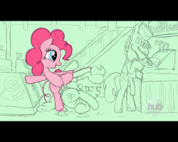 A very special Merry Christmas picture dedicated to my TRUE and HONEST role model, FacelessSr. To summarize all the things going on in this fantabulous picture, Pinkie is shitting into Mrs. Cakes vagina while she&rsquo;s masturbating to the sight of her
