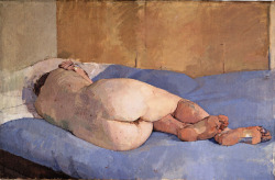 artaddictsanonymous:  Euan Uglow, Beautiful Girl Lying Down, 1959 