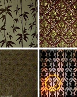 lbmisscharlie:  dduane:  sherlockstuff:  The Wallpapers of Sherlock  There’s a lovely design sense here.  I think I’ve reblogged this before, but I can’t help it. I love the wallpaper in Sherlock — all of it, really! 
