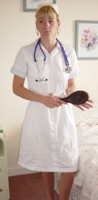 fiesteeboy:  strictwomen:  Happy Nurses Week!   Sent to the school nurse for a spanking. She gave more spankings than asprins  She was known to all the male patients at the clinic as the spanking nurse, who would not waste any time with non-compliant