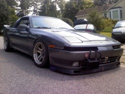 fuckdamoneyfuckdafame:  This is forsale, has a NA-T 2J and makes close to 450WHP. AEM EMS, Big Single Turbo. 