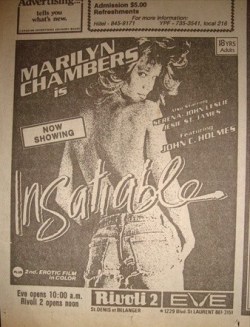 Insatiable (1980), newspaper ad