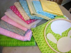 amorningcupofjocreations:  May 10, 2012. Today I entered Joann Craft Store on a mission: Buy one yard of green fabric and get out!!! Needless to say, I failed… miserably. I couldn’t resist picking out several other pretty colors and patterns that