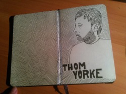 Um, by the way, it&rsquo;s my version of Thom Yorke in my Moleskine It&rsquo;s the first page, so maybe this is not for drawing, because I had to unstick this pages But I love this painting anyway))