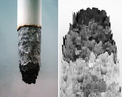 modernate:  If you saw this image of a cigarette from far away, you’d probably think there was nothing special about it. Look a little bit closer, however, and you’ll be blown away by the amount of detail that went into creating Cigarette Ash City. Yang