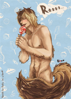 fuck-yeah-boys-love:  Werewolf boy eating candy Find it here »»»»&gt; http://Kan-z-z-z-akI.deviantart.com/art/sweet-werewolf-292237417  Because fur