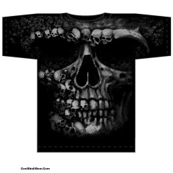Skull Of Skulls Allover Print Adult T-Shirt In Black