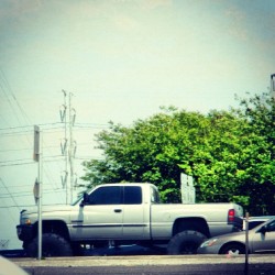 carsweednature:  #lifted #mudder #truck #tires #rims #carporn #carstagram #truckin #iphone #iphonesia #high #dodge #ram (Taken with instagram) 