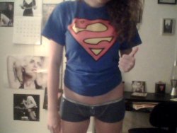 what the fuck ever man, im just gonna chill in my superman shirt and in my dyke-y boy short underwear.