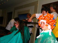 John (now Joana) wasn’t happy to be a hair model for a perm at the training center for hairstylists.