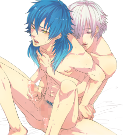 my-yaoi-blog:  By ecca  aoba your dick is like the same size as Clear&rsquo;s now! XD