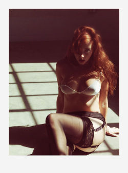 Sexy lingerie redhead.